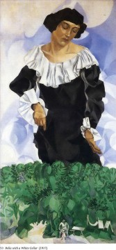  ga - Bella with White Collar contemporary Marc Chagall